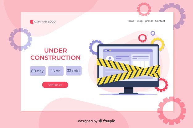 Under construction landing page