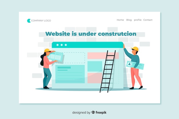 Under construction landing page