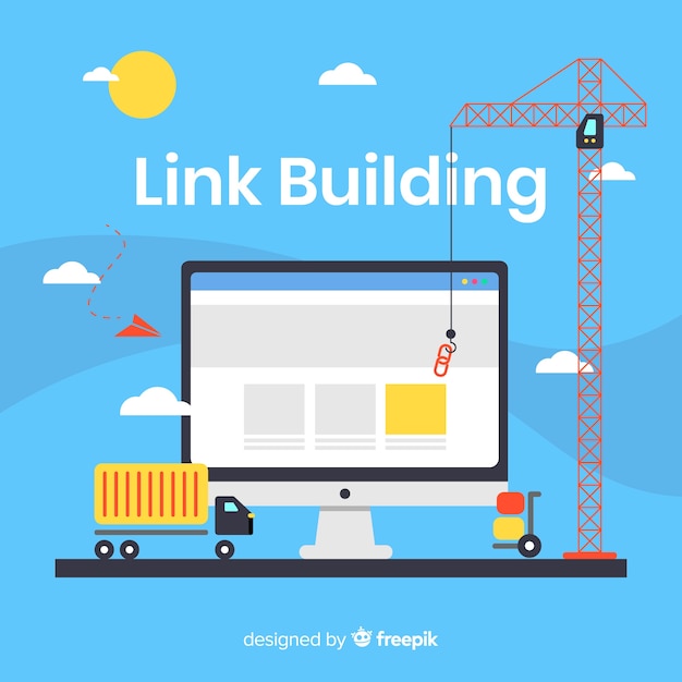 Construction link building background