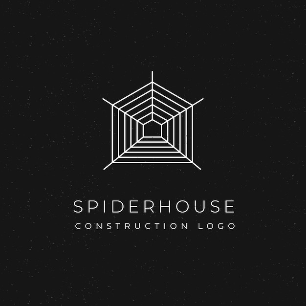 Free Vector construction logo spiderhouse concept