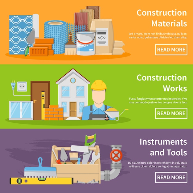 Construction Materials Banners