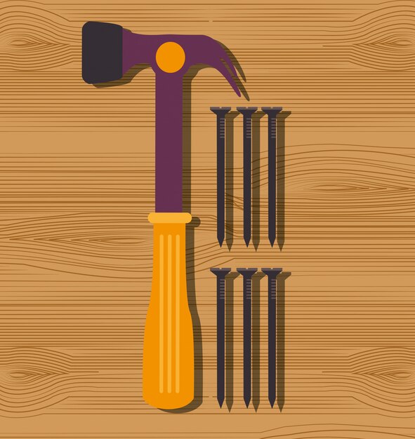 Construction repair tools graphic 