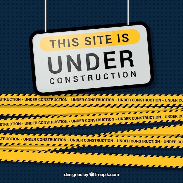 Under construction template in flat style