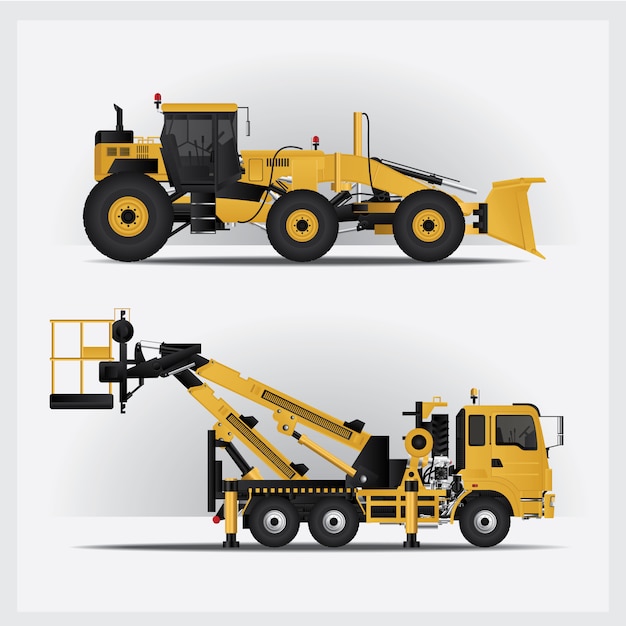 Construction Vehicles Illustration