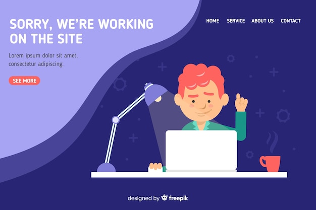 Under construction web landing page