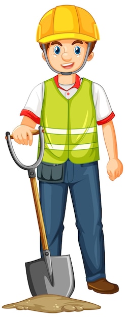 Free vector a construction worker in uniform