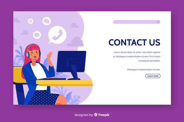 Contact us customer service landing page