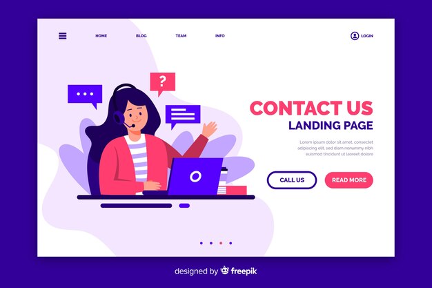 Contact us landing page