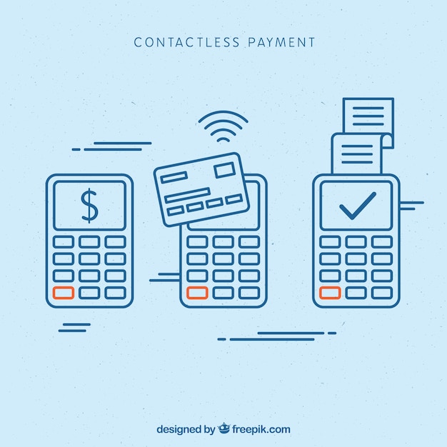 Free Vector contactless concept with modern style