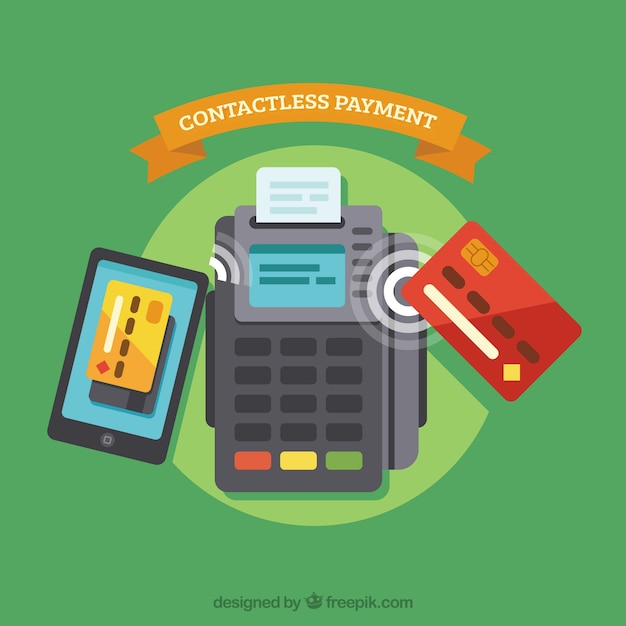 Free Vector contactless payment background