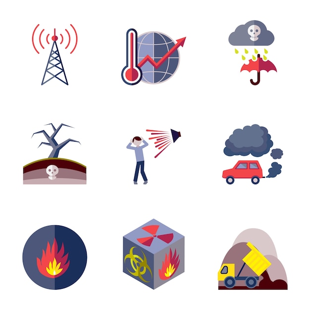 Contamination icons collection