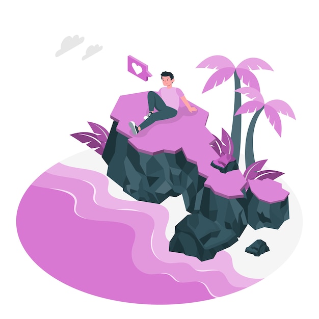 Free Vector contemplating concept illustration