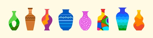 Free Vector contemporary ceramic vases modern jugs pots