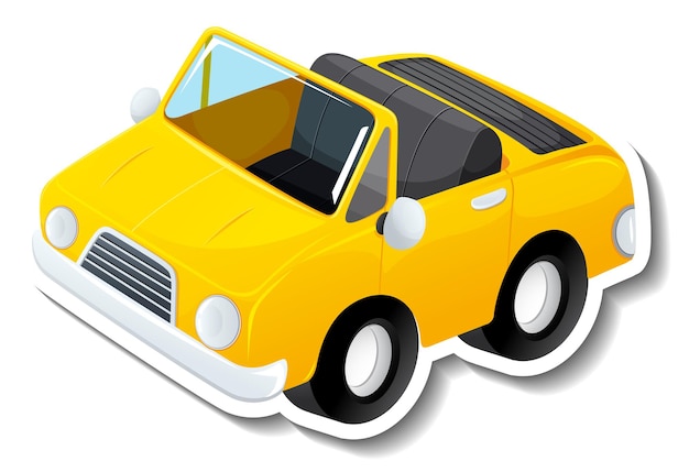 Free Vector convertible car cartoon sticker on white background