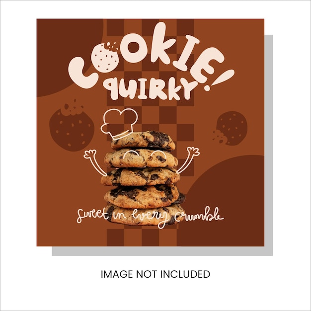 Free Vector cookie product banner social media template