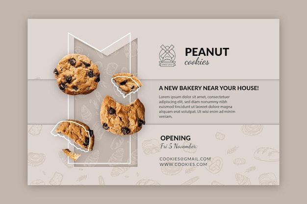 Cookies horizontal banner template