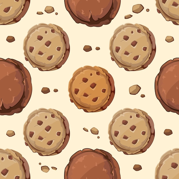 Free Vector cookies  seamless pattern