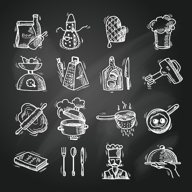 Cooking icons sketch