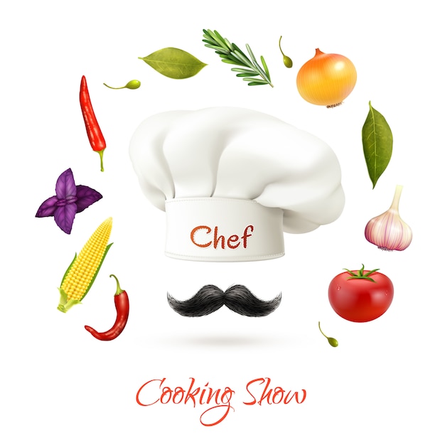 Free Vector cooking show concept 