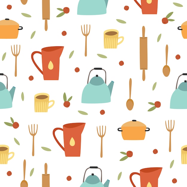 cooking utensils pattern