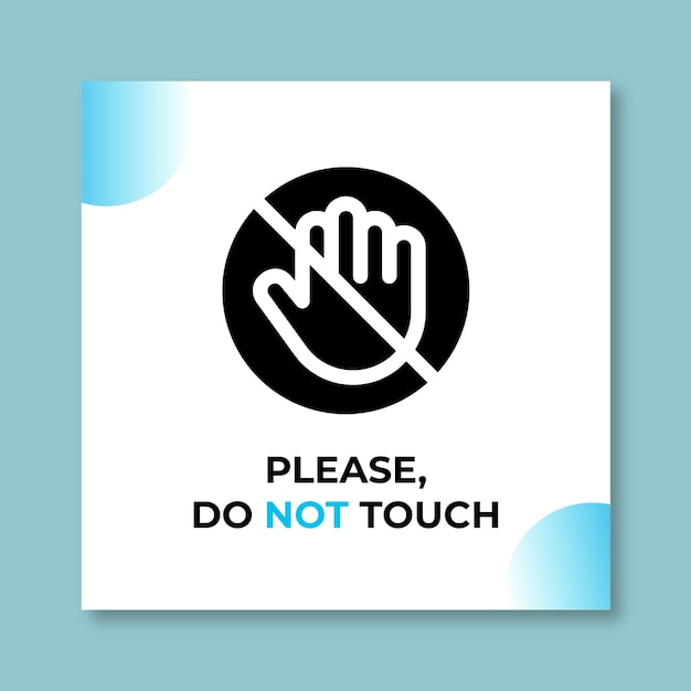 Cool blue travel agency  do not touch sign template