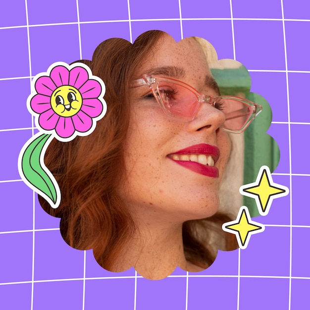 Cool floral social media profile picture