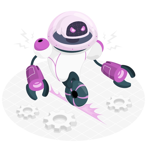 Free Vector cool robot concept illustration