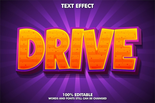 Cool shiny cartoon text effect editable cartoon text style