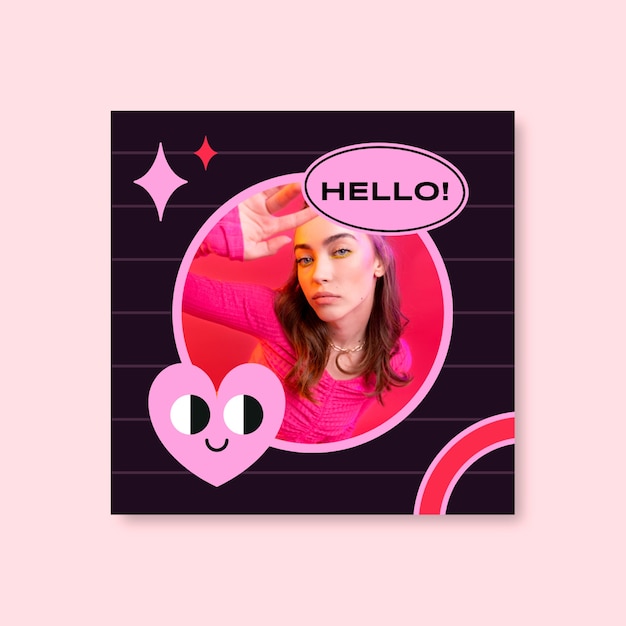 Free vector cool stickers tiktok profile picture