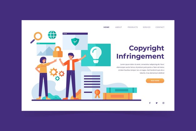 Copyright landing page