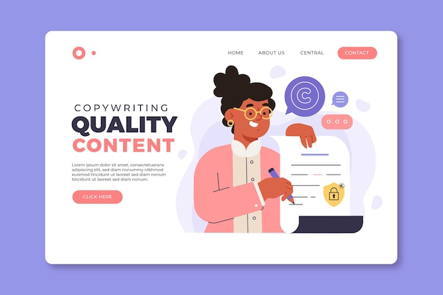 Copyright landing page