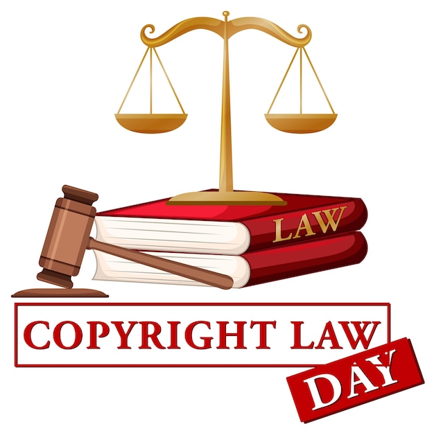 Free Vector copyright law day banner design