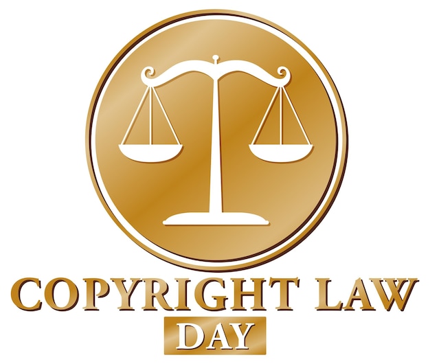 Free Vector copyright law day banner design