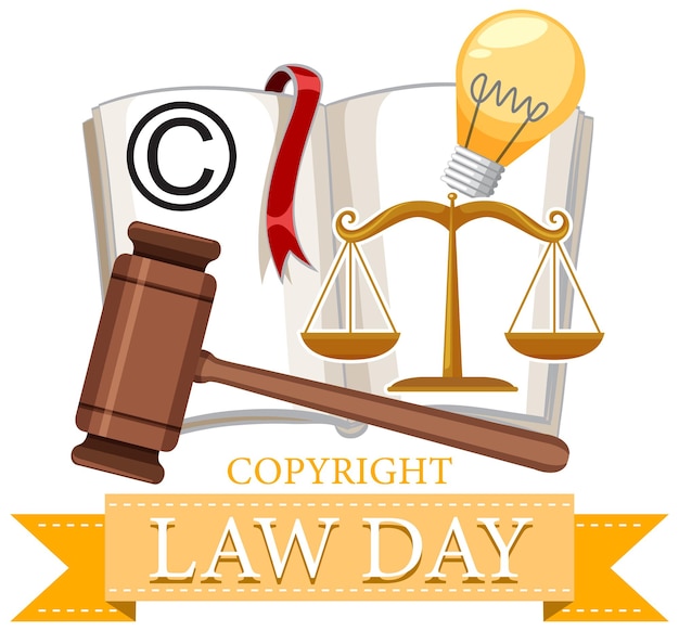 Free Vector copyright law day banner design