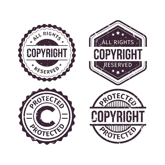 Free vector copyright stamps collection