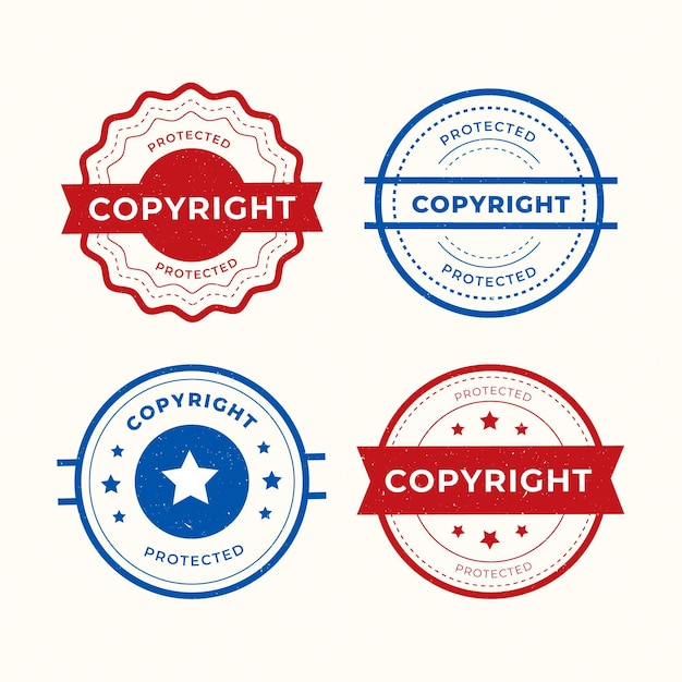 Free vector copyright stamps collection