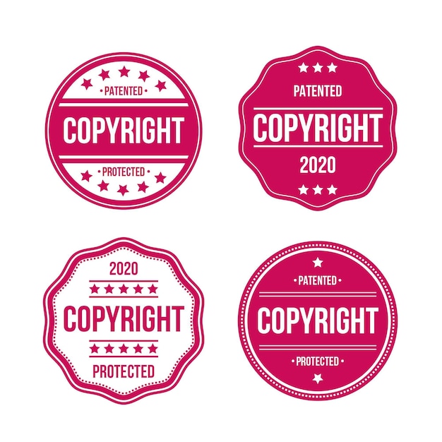 Free Vector copyright stamps collection