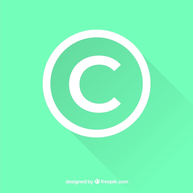 Copyright symbol in flat style