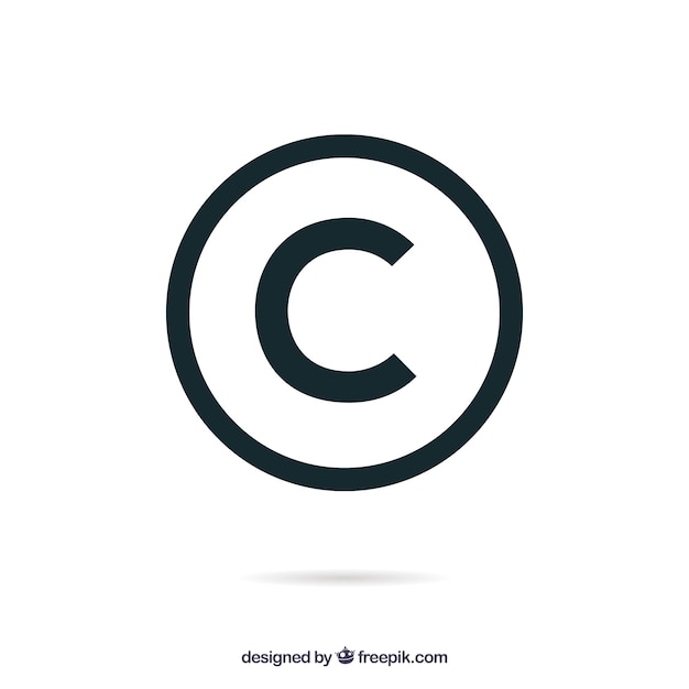 Copyright symbol in flat style