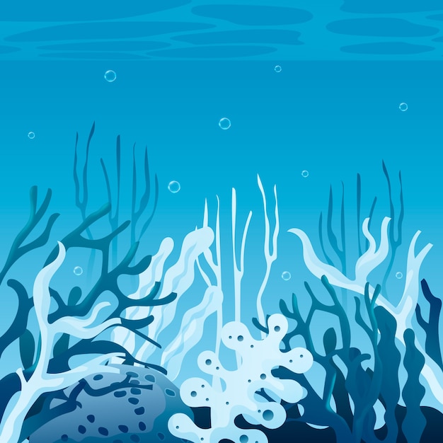 Free Vector coral bleaching illustration