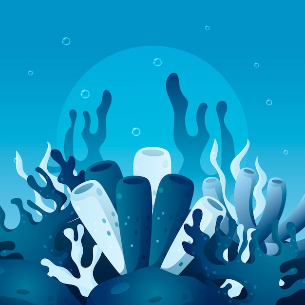 Coral bleaching illustration