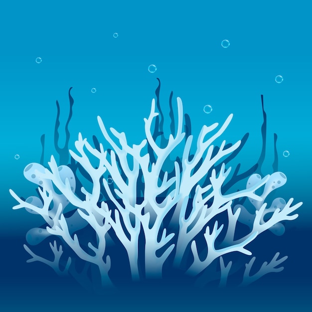 Coral bleaching illustration