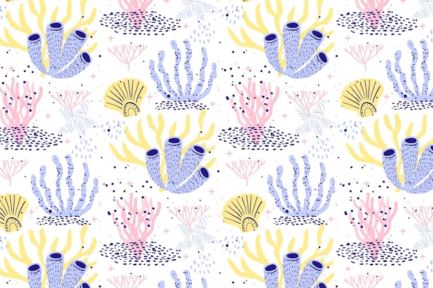 Free Vector coral pattern concept