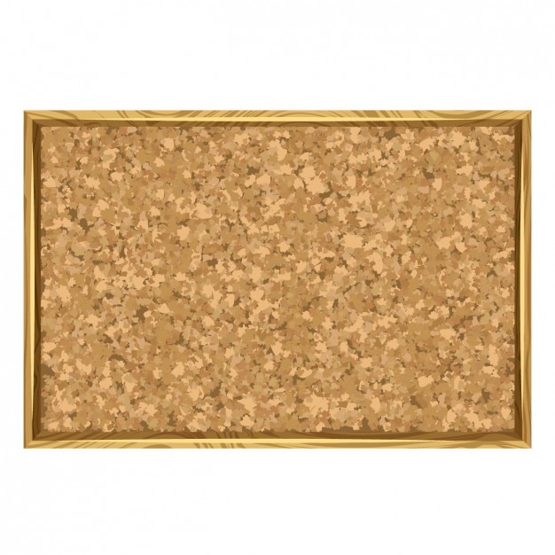 Free vector cork board  with wood frame