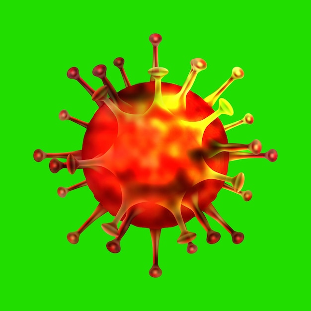 Free Vector coronavirus bacteria cell icon 2019ncov novel coronavirus bacteria no infection and stop coronavirus concepts dangerous coronavirus cell in china vector illustration isolated on green background