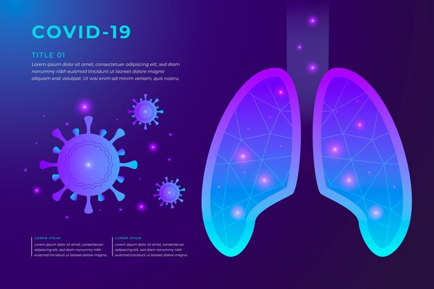 Coronavirus concept with lungs