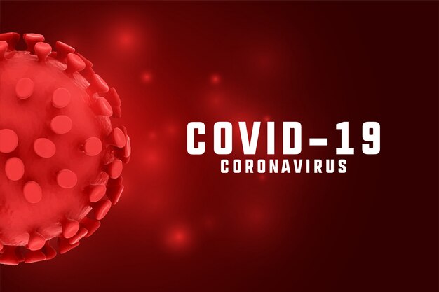 Coronavirus covid19 outbreak background in red shades