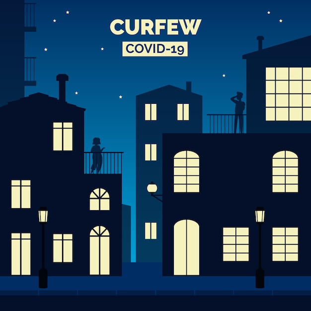 Coronavirus curfew concept