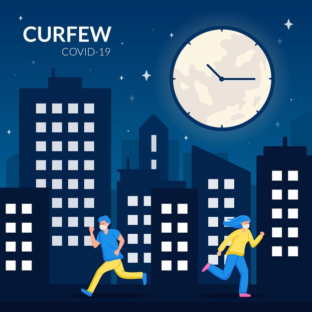 Coronavirus curfew concept