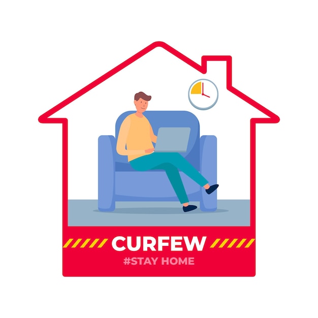 Coronavirus curfew concept